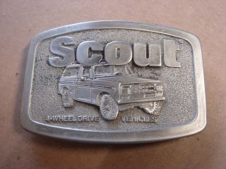 Vintage Advertising Ih International Harvester Scout Truck Belt Buckle