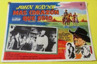Vintage John Wayne The Searchers Mexican Lobby Card Natalie Wood