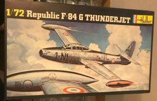 Vintage Heller 278 F - 84 G Thunderjet Jet Kit 1:72 Parts Are