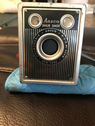 Vintage Camera Ansco Shur Shot; Binghamton,  York Made In U.  S.  A.