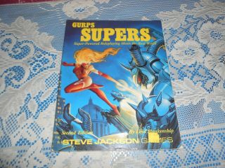 Vintage Gurps Supers Second Edition Role Playing Book Steve Jackson Games