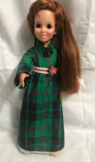 Vintage 1972 Chrissy Look Around Doll With Dress