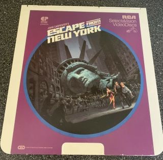 Vintage Escape From York Movie Ced Selectavision Video Disc Kurt Russell