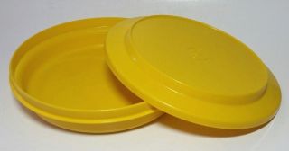 Vintage Tupperware Seal N Serve 8 Inch 1336 1337 Bowl Plate Yellow