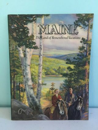 Vintage Maine Land Of Remembered Vacations Booklet Souvenir Travel Guide