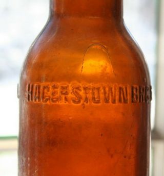 Vintage Hagerstown Br ' g Co.  Brewery Hagerstown MD Amber Beer Bottle 12 1/2 oz 2