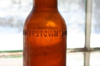 Vintage Hagerstown Br ' g Co.  Brewery Hagerstown MD Amber Beer Bottle 12 1/2 oz 4