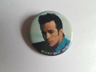 Luke Perry Beverly Hills 90210 Star 1.  5 Inch Pinback Button Badge Vintage