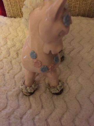 VTG Pink Kreiss Spaghetti Horse Ceramic Japan Figurine 2
