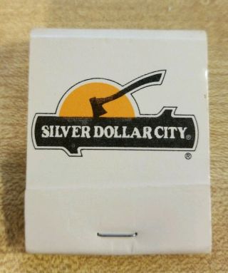 Vintage Silver Dollar City Branson Mo Unstruck Amusement Park Matchbook