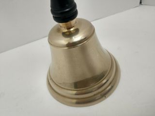 VTG Solid Brass Bell with Wood Handle 10 
