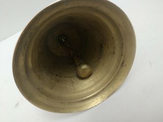 VTG Solid Brass Bell with Wood Handle 10 