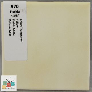 Mmt - 970 Vintage Ceramic Ft Tile Transparent Yellow Matte Essence