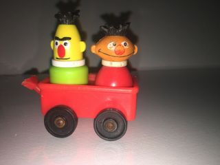 Bert & Ernie - Sesame Street - Vintage Fisher Price Little People Figure,  Car