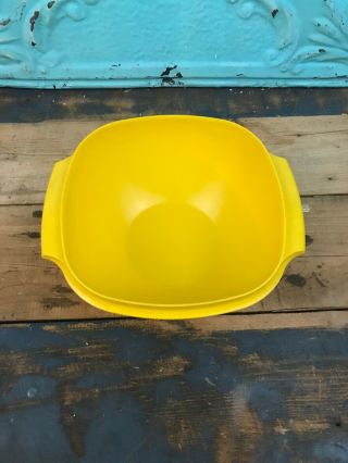 Vintage Tupperware Yellow Servalier Bowl 8 Cup Container 836 - 3 With 837 - 2 Lid 3