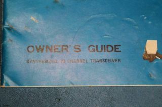 VINTAGE MIDLAND 13 - 887 23 CHANNEL BASE/MOBLE TRANCEIVER CB RADIO OWNERS GUIDE 2