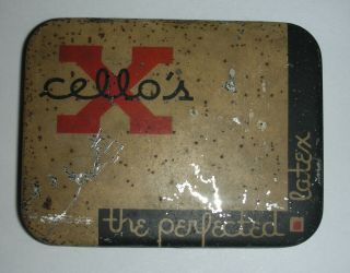Vintage Retro 50s Xcellos Condom Tin The Perfect Latex Hinged Prophylactic Tin