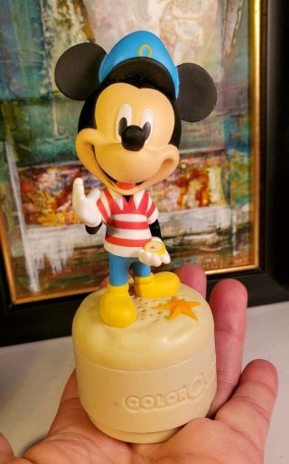 Disney Hallmark Mickey Mouse Figurine Colorquest Vintage Needs Batteries.  5 "