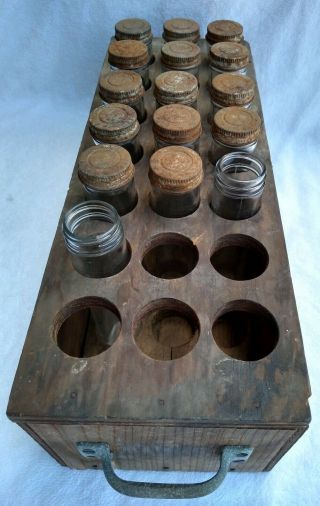 Vintage Alka Seltzer 21 Bottle Wooden Display Rack With 16 Alka Selter Bootles 3