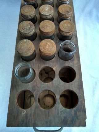 Vintage Alka Seltzer 21 Bottle Wooden Display Rack With 16 Alka Selter Bootles 5