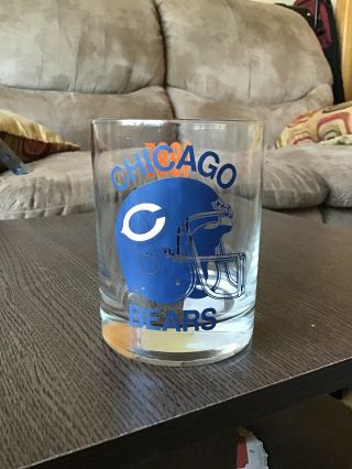 Vtg 1985 Chicago Bears Monsters Of The Midway Whiskey Glass Bowl