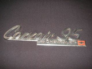 Vintage Authentic Chevrolet Corvair 95 Emblem Logo Nameplate