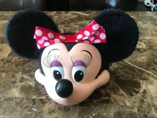 Vintage Rare Disney Minnie Mouse Face Park 3 - D Plastic Hat Cap Fashions Ears