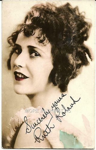 Silent Screen Star Ruth Roland Vintage Rppc Hand Tinted