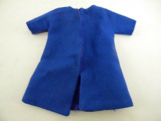 Vintage 1960 Barbie Doll Handmade Accessories Blue Long Sleeve Dress Jacket