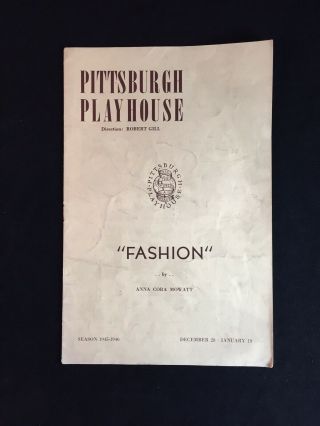 Vintage 1945 Pittsburgh Playhouse “fashion” Playbill
