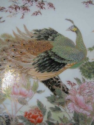 Vintage MCI Shibata Chinaware Porcelain Decorative Peacock Plate - 10.  25” - Japan 2