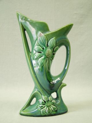 Vintage Pottery Vase Art Deco 1950 