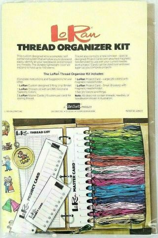 Loran Thread Organizer Kit Cross Stitch Vintage 1979 Embroidery System