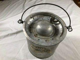 Vintage Faris Aluminum Minnow Bucket St.  Louis