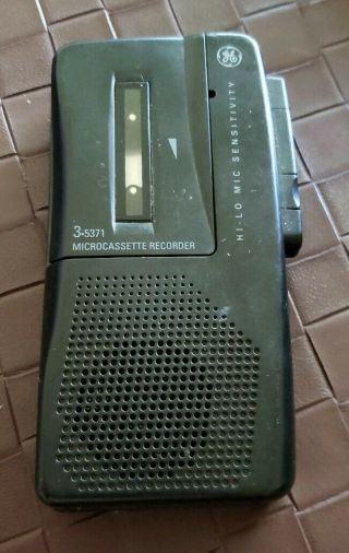 Vintage Ge Microcassette Tape Recorder 3 - 5371 General Electric