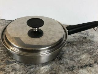 Vintage Royal Prestige Ekco Stainless Steel 8” Skillet Sauté Omelet Pan Saucepan