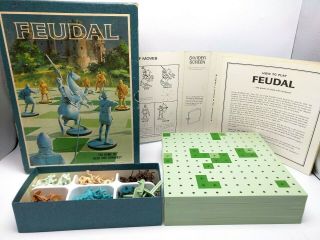 Feudal The Game Of Siege And Conquest 1967 Vintage Board Game Complete