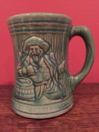 Vintage Nelson Mccoy Stoneware Green Buccaneer Mug