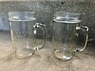 Set Of 2 Vintage Kerr Self Sealing Wide Mouth Mason Drinking Beverage Mug