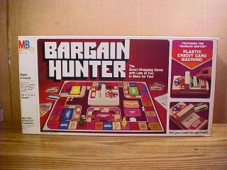 Vintage 1981 " Bargain Hunter " Shopping Game - Milton Bradley - Vg Complete