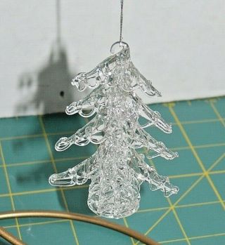 Vintage 2 Spun Glass Christmas Tree Christmas Ornament 2 - 3/4 " Tall