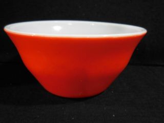 Vintage Mckee Primary Red 9” Bell Shaped Mixing Bowl