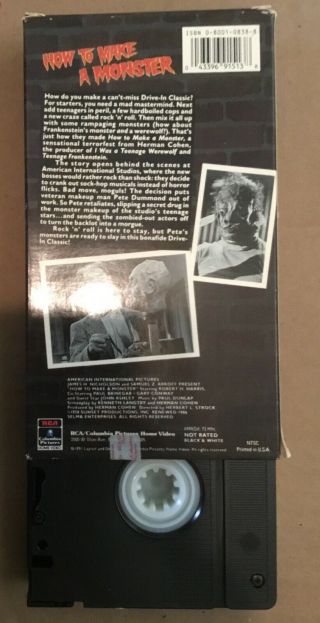 How To Make A Monster Vhs Vintage Cult Movie 50s Horror Classic Gary Conway 1958