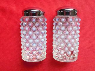 Vintage Fenton Hobnail French Opalescent Salt And Pepper Shakers