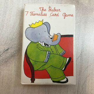 Vintage 1989 Babar 42 Card Game Ducale Made In France Elephant Comic