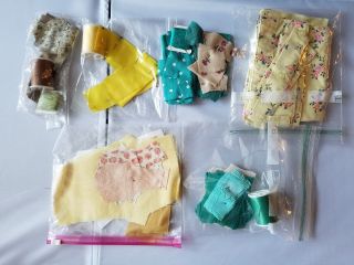 Vintage Pre - Cut Barbie Doll Clothing Pattern Fabric & Materials Craft Yellow