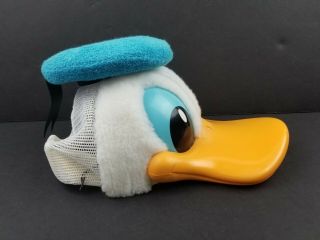Vintage Disney Donald Duck Plush Snapback Hat Mesh Molded Bill 3D Brand 80 ' s 2