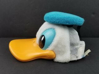 Vintage Disney Donald Duck Plush Snapback Hat Mesh Molded Bill 3D Brand 80 ' s 3
