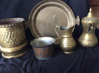 Assorted Vintage Turkish Brass And Copper