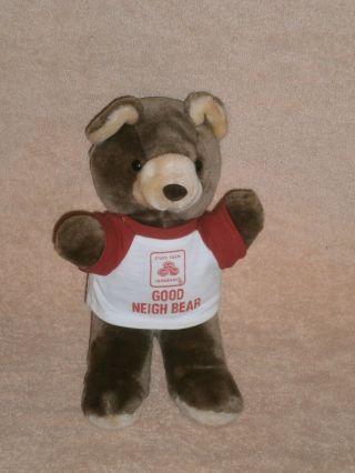 Vintage Good Neigh Bear State Farm Insurance Advertising Toy By Animal Fair 11½ "
